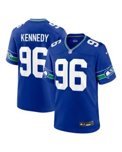 Men’s Seattle Seahawks Cortez Kennedy Royal Throwback Retired Player Game Jersey