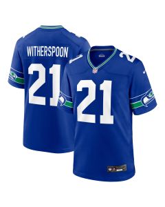 Men’s Seattle Seahawks Devon Witherspoon Royal Throwback Player Game Jersey