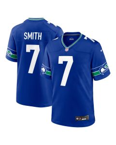 Men’s Seattle Seahawks Geno Smith Royal Throwback Player Game Jersey