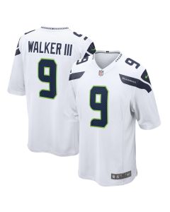 Men’s Seattle Seahawks Kenneth Walker III White Away Game Player Jersey