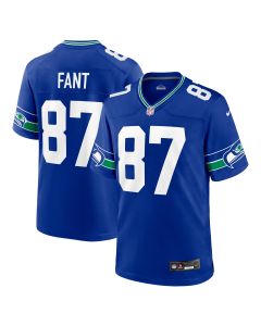 Men’s Seattle Seahawks Noah Fant Royal Throwback Player Game Jersey