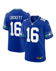 Men’s Seattle Seahawks Tyler Lockett Royal Throwback Player Game Jersey
