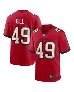 Men’s Tampa Bay Buccaneers Cam Gill Red Game Jersey