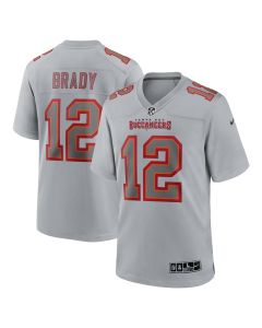 Men’s Tampa Bay Buccaneers Tom Brady Gray Atmosphere Fashion Game Jersey