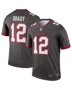 Men’s Tampa Bay Buccaneers Tom Brady Pewter Alternate Legend Player Performance Top