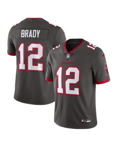 Men’s Tampa Bay Buccaneers Tom Brady Pewter Alternate Vapor Untouchable Limited Jersey