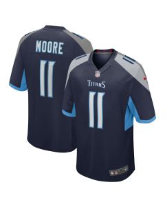 Men’s Tennessee Titans Chris Moore Navy Game Jersey