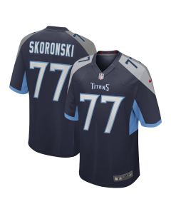 Men’s Tennessee Titans Peter Skoronski Navy Game Jersey
