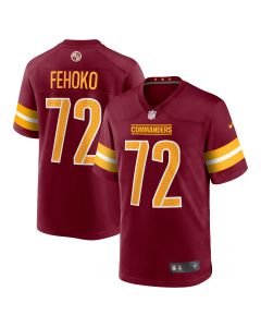 Men’s Washington Commanders Viliami Fehoko Jr. Burgundy Team Game Jersey