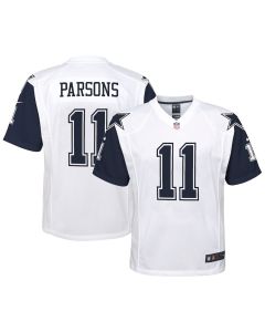 Micah Parsons 11 Dallas Cowboys YOUTH Alternate Game Jersey – White