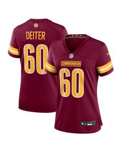 Michael Deiter 60 Washington Commanders Women’s Game Jersey – Burgundy