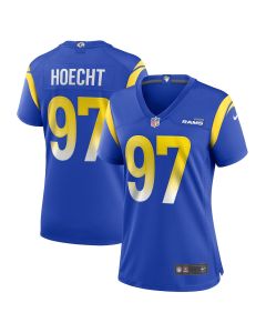 Michael Hoecht 97 Los Angeles Rams Women’s Game Jersey – Royal