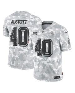Mike Alstott 40 Tampa Bay Buccaneers 2024 Salute to Service Retired Player Limited Men Jersey – Arctic Camo