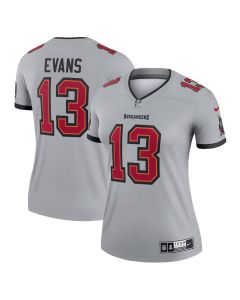 Mike Evans 13 Tampa Bay Buccaneers Women Inverted Legend Jersey – Gray