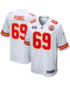Mike Pennel 69 Kansas City Chiefs Super Bowl LVIII Patch Game Men Jersey – White
