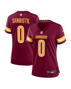 Mike Sainristil 0 Washington Commanders Women’s Game Jersey – Burgundy