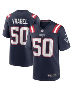 Mike Vrabel 50 New England Patriots Game Retired Player Men Jersey – Navy