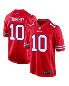 Mitch Trubisky 10 Buffalo Bills Team Game Men Jersey – Red
