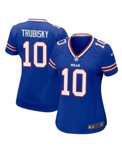 Mitch Trubisky 10 Buffalo Bills Team Game Women Jersey – Royal