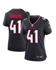 Myjai Sanders 41 Houston Texans Women’s Team Game Jersey – Navy