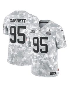 Myles Garrett 95 Cleveland Browns 2024 Salute to Service Limited Men Jersey – Arctic Camo