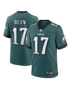 Nakobe Dean 17 Philadelphia Eagles Team Game Men Jersey – Midnight Green