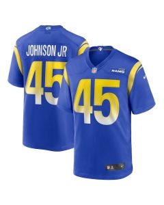 Neal Johnson Jr 45 Los Angeles Rams Game Men Jersey – Royal