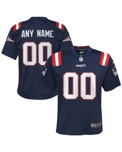 New England Patriots YOUTH Custom Game Jersey – Navy
