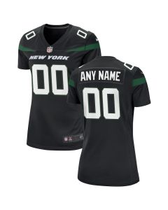 New York Jets Women Alternate Custom Game Jersey – Stealth Black