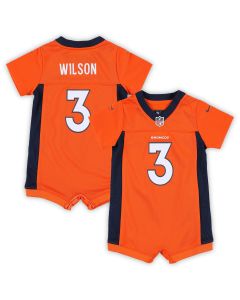 Newborn & Infant Denver Broncos Russell Wilson Orange Game Romper Jersey