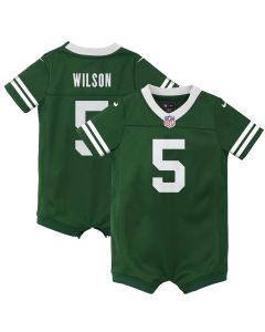Newborn & Infant New York Jets Garrett Wilson Legacy Green Game Romper Jersey