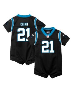 Newborn Carolina Panthers Jeremy Chinn Black Romper Game Jersey
