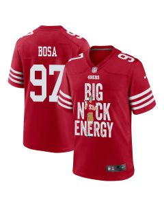 Nick Bosa 97 San Francisco 49ers Big Nick Energy Game Men Jersey – Scarlet
