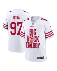 Nick Bosa 97 San Francisco 49ers Big Nick Energy Game Men Jersey – White