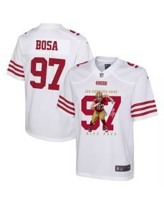 Nick Bosa 97 San Francisco 49ers Run Bosa Run Game YOUTH Jersey – White