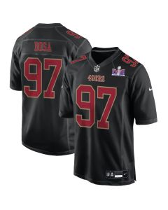 Nick Bosa 97 San Francisco 49ers Super Bowl LVIII Patch Fashion Game Men Jersey – Carbon Black