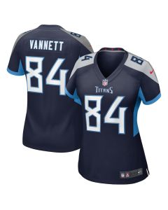 Nick Vannett 84 Tennessee Titans Women’s Game Jersey – Navy