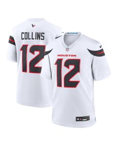 Nico Collins 12 Houston Texans Game Men Jersey – White