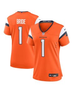 Number 1 Bride Denver Broncos Women’s Game Jersey – Orange