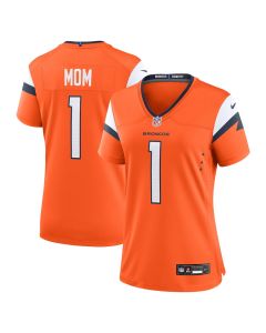 Number 1 Mom Denver Broncos Women’s Game Jersey – Orange