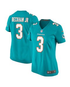 Odell Beckham Jr. 3 Miami Dolphins Women’s Game Jersey – Aqua