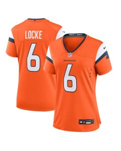 P.J. Locke 6 Denver Broncos Women’s Team Game Jersey – Orange