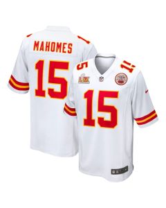 Patrick Mahomes 15 Kansas City Chiefs Super Bowl LIX Game Jersey – White