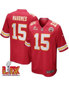 Patrick Mahomes #15 Kansas City Chiefs Super Bowl LIX Jersey – Men’s – Red