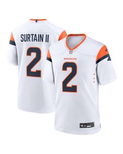Patrick Surtain II 2 Denver Broncos Game Men Jersey – White