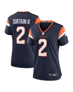 Patrick Surtain II 2 Denver Broncos Women Alternate Game Jersey – Navy