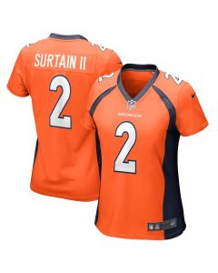 Patrick Surtain II 2 Denver Broncos Women Game Jersey – Orange