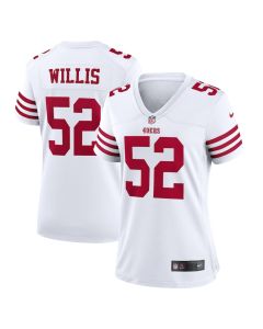 Patrick Willis 52 San Francisco 49ers Women Retired Game Jersey – White
