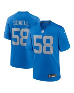 Penei Sewell 58 Detroit Lions Alternate Game Men Jersey – Blue