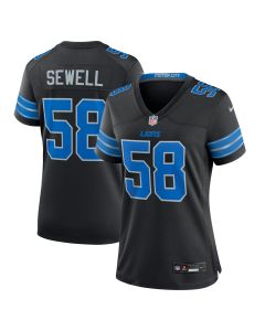 Penei Sewell 58 Detroit Lions Women’s Alternate Game Jersey – Black